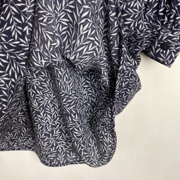 Rare H&M x William Morris & Co 4 Floral Print Tunic Blouse Navy White - Picture 12 of 14